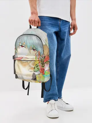 Рюкзак джинсовый / манга Серебряная душа