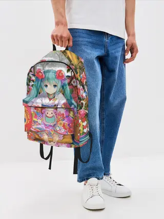 Рюкзак джинсовый / Окно Mika Hatsune