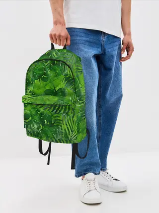 Рюкзак джинсовый / Тропики