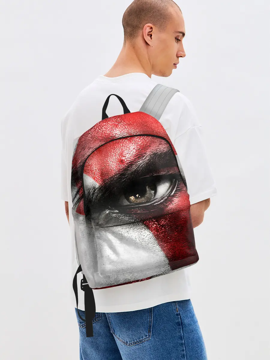 Рюкзак джинсовый / Взгляд Кратоса