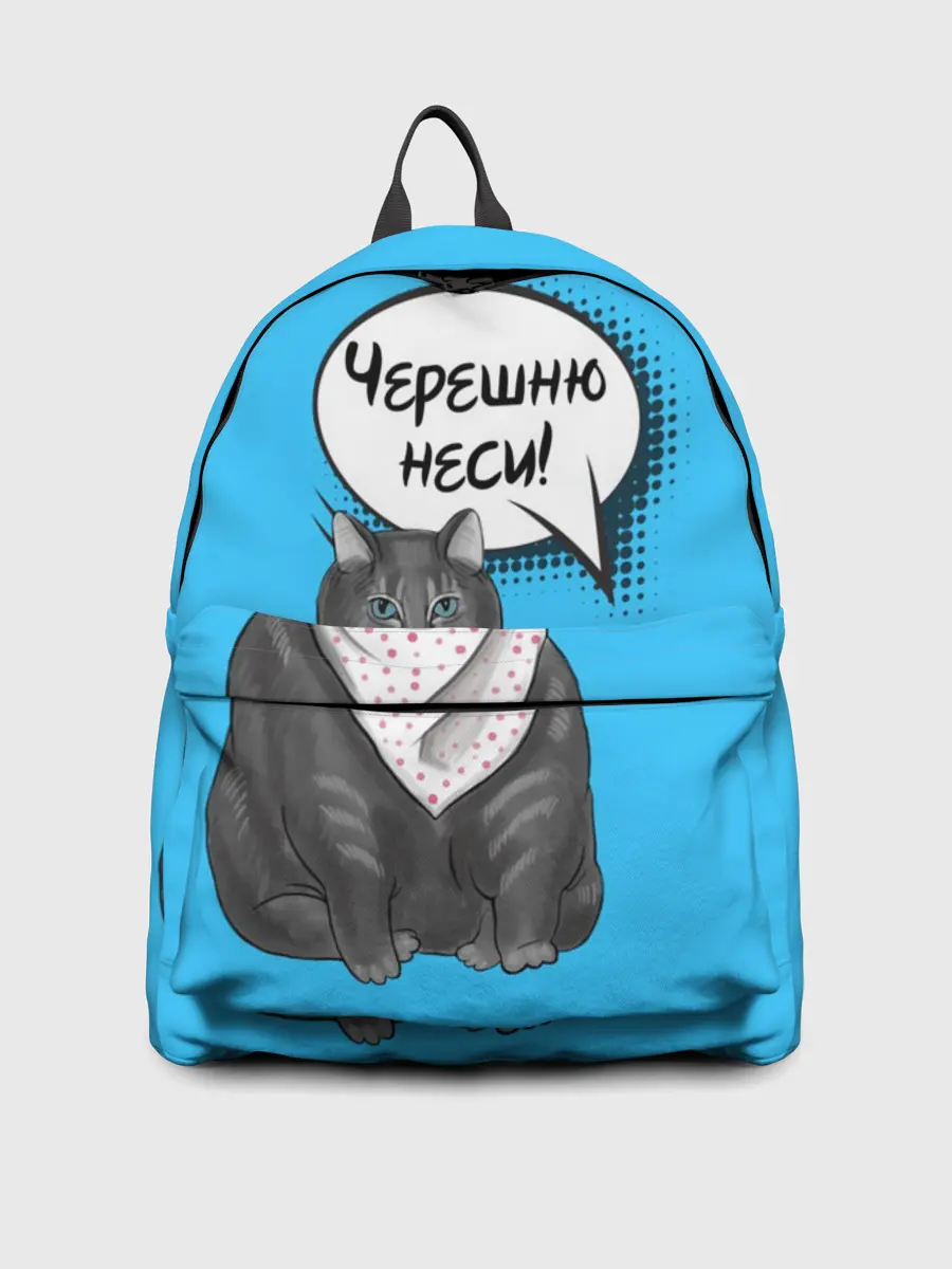 Рюкзак джинсовый / Толстый кот