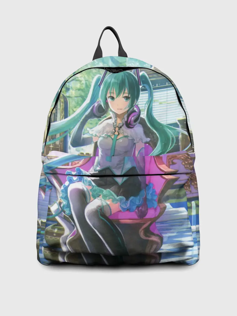 Рюкзак джинсовый / Мика Хацуне за фортепиано