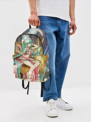 Рюкзак джинсовый / Hatsune Moku на троне