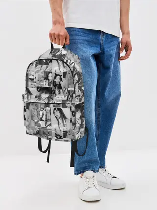 Рюкзак джинсовый / REAL AHEGAO - фото Ахегао