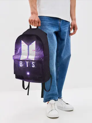 Рюкзак джинсовый / BTS SPACЕ 3D / БТС КОСМОС