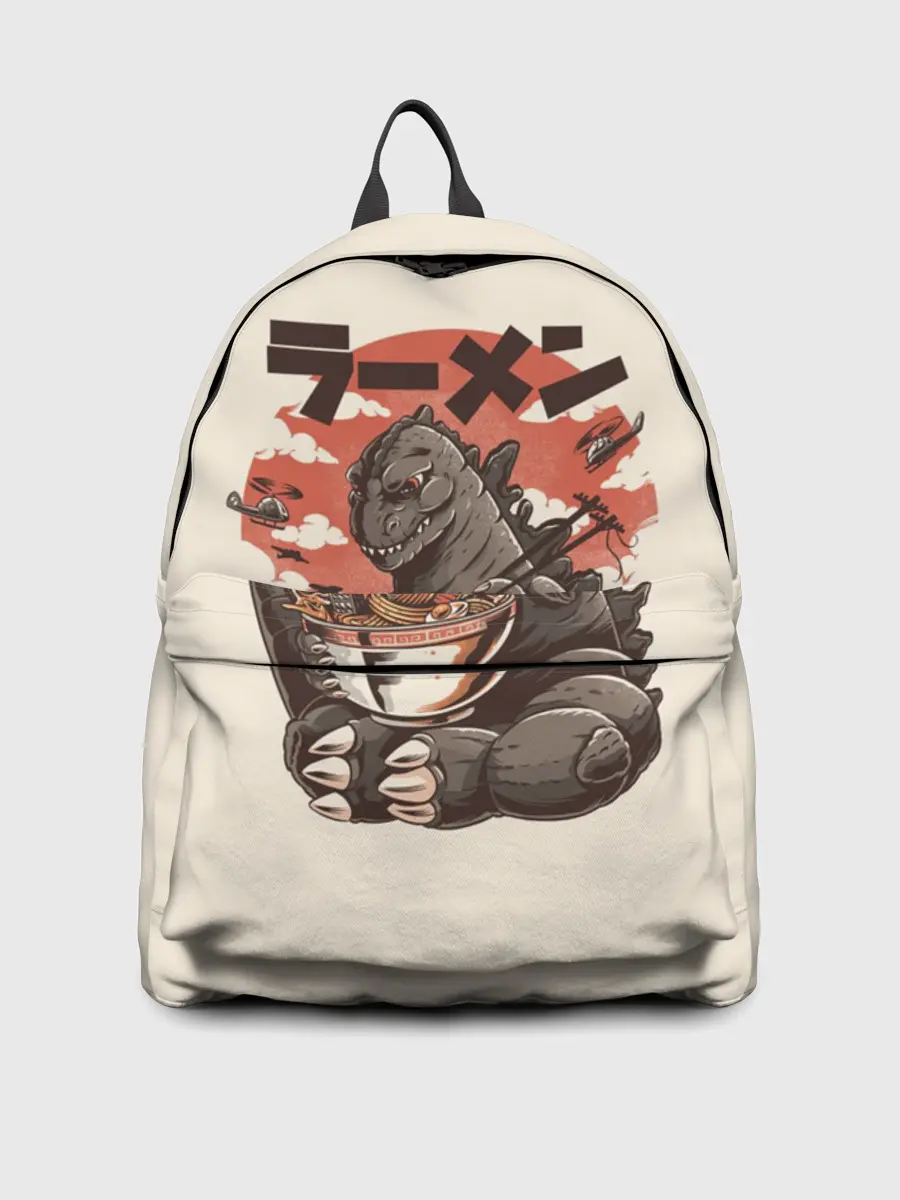 Рюкзак джинсовый / GODZILLA КУШАЕТ | ГОДЗИЛЛА