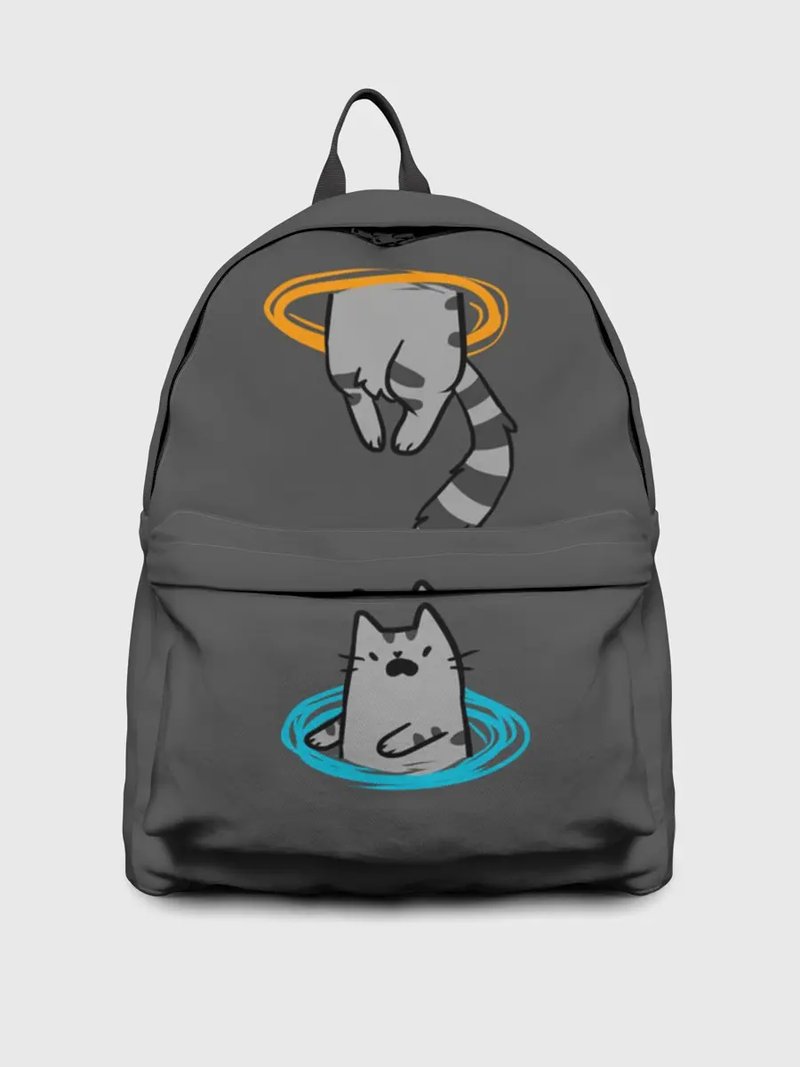 Рюкзак джинсовый / Кот в Портале