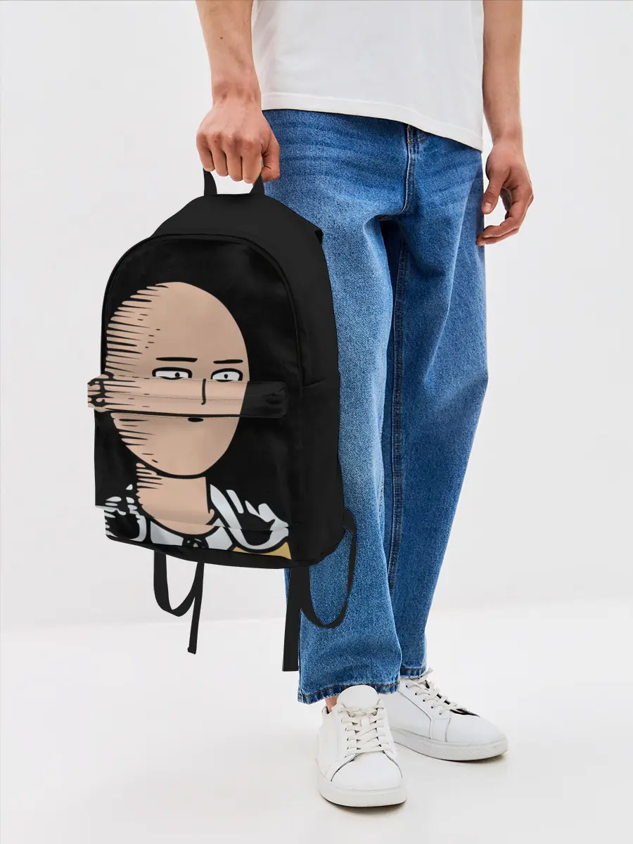 Рюкзак джинсовый / One-Punch Man Ванпачмен