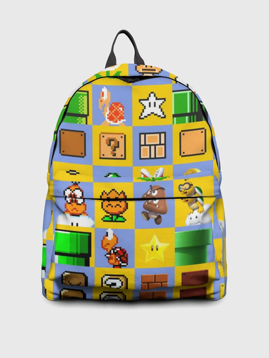 Рюкзак джинсовый / Super Mario Pop art