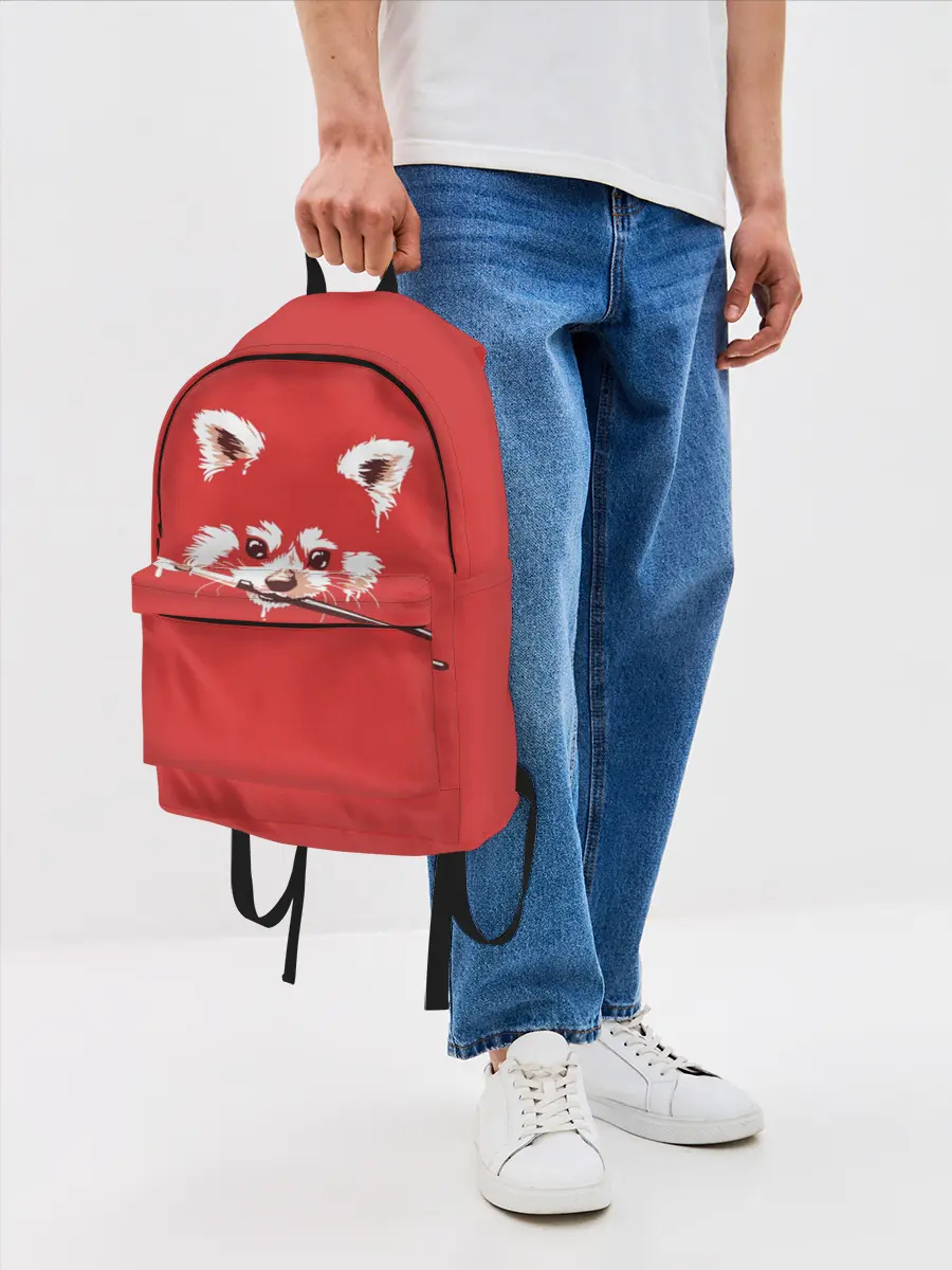Рюкзак джинсовый / Красная панда