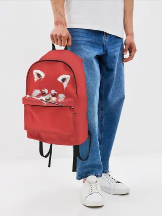 Рюкзак джинсовый / Красная панда
