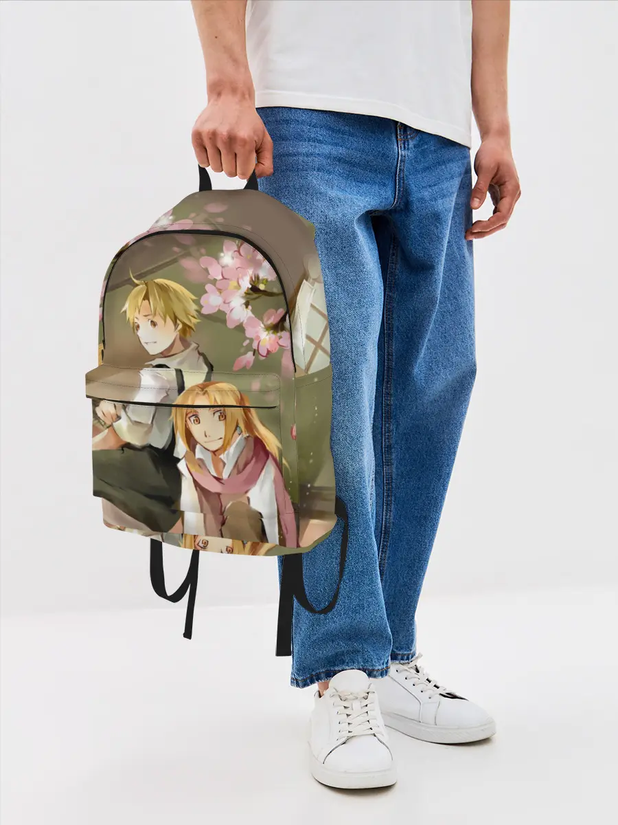 Рюкзак джинсовый / Стальной алхимик