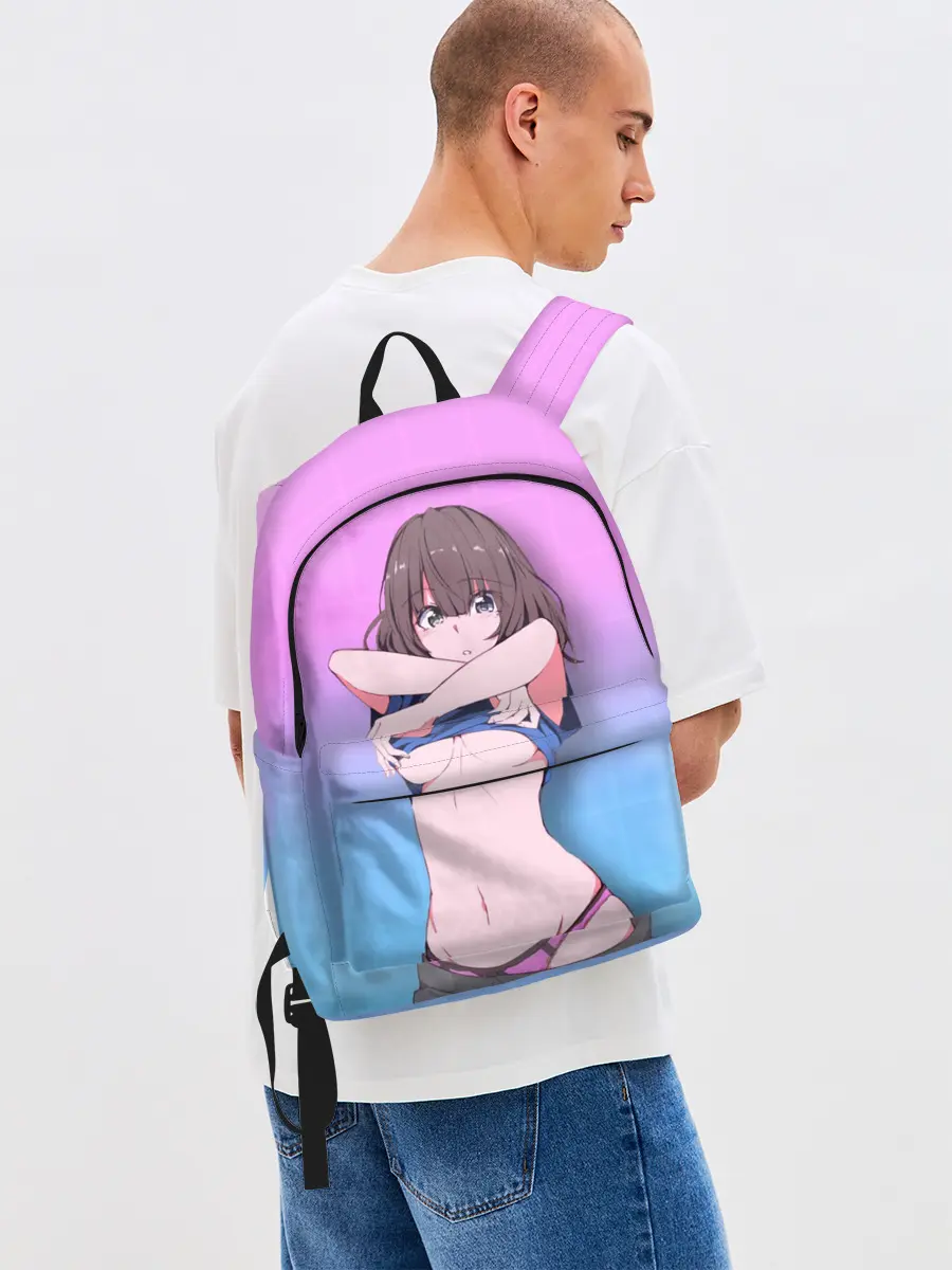 Рюкзак джинсовый / Anime girl with sword