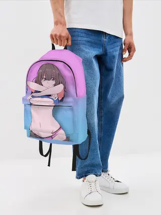 Рюкзак джинсовый / Anime girl with sword