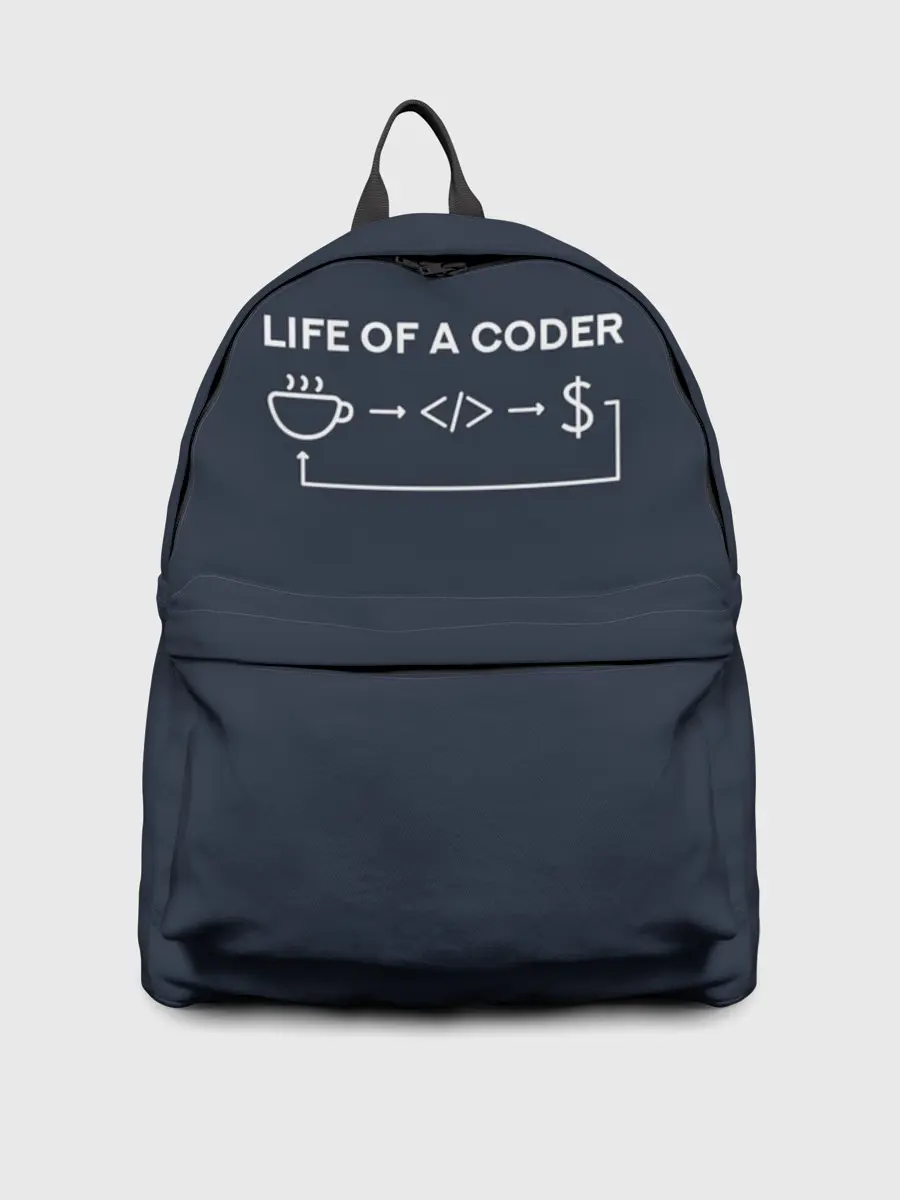 Рюкзак джинсовый / Life of a coder