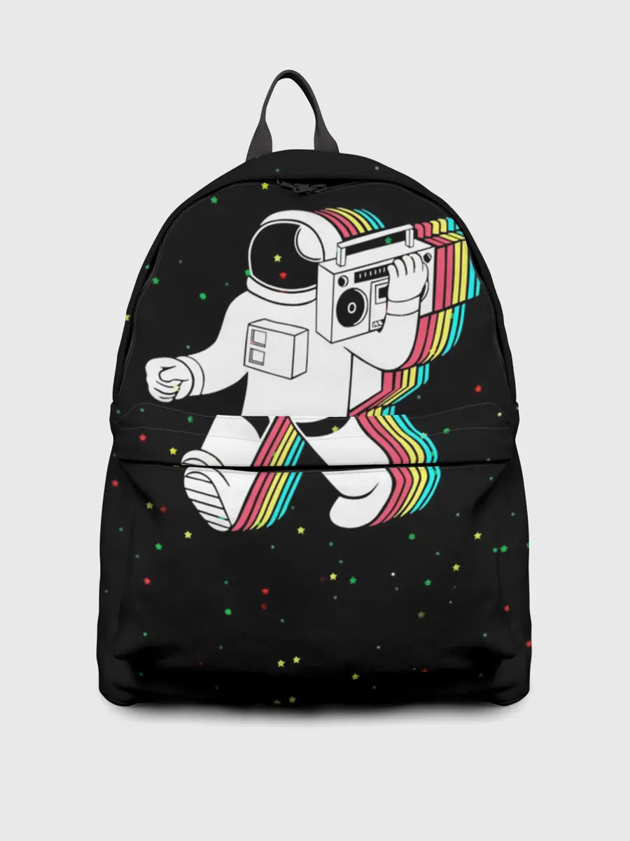 Рюкзак джинсовый / Космонавт с магнитофоном