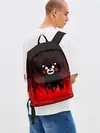 Рюкзак джинсовый / Kumamon горит