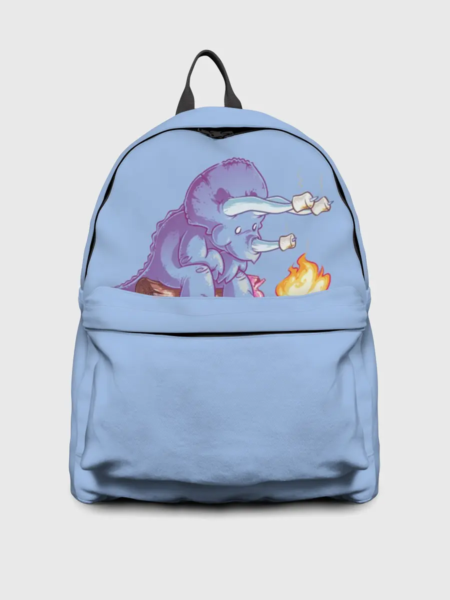 Рюкзак джинсовый / Трицератопс у Костра