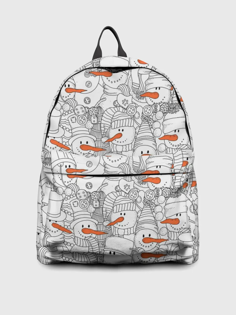 Рюкзак джинсовый / Снеговики