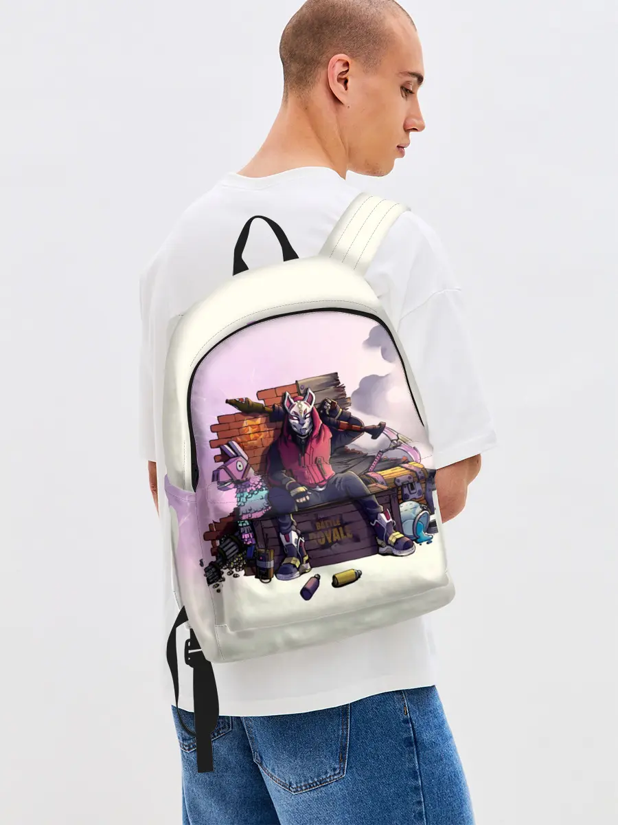 Рюкзак джинсовый / Fortnite. Drift and Lama