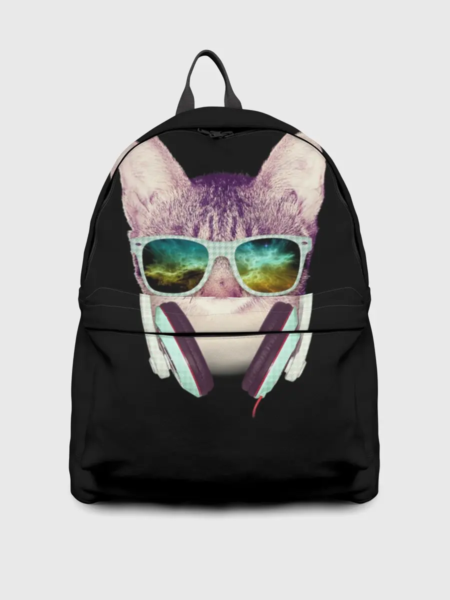 Рюкзак джинсовый / Кот в Наушниках