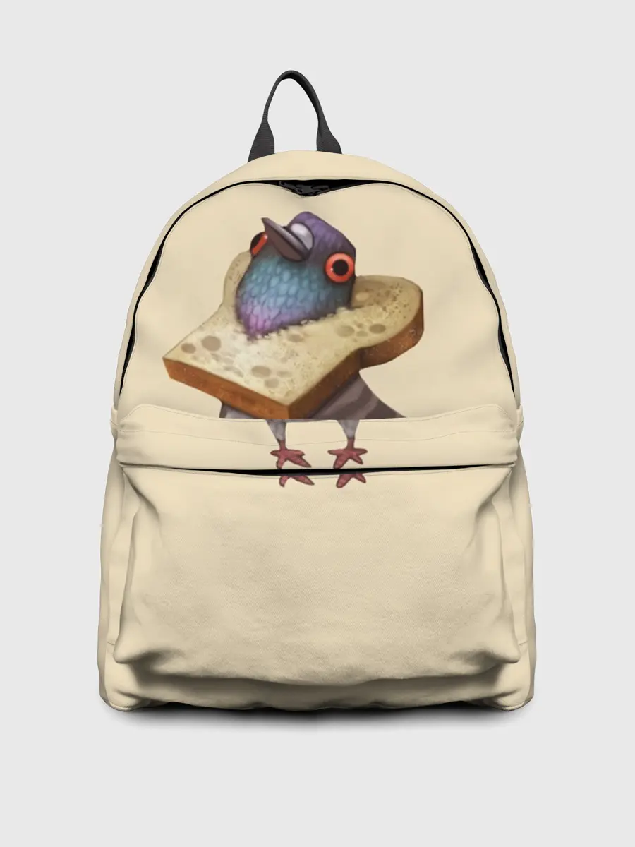 Рюкзак джинсовый / Голубь и Хлебушек