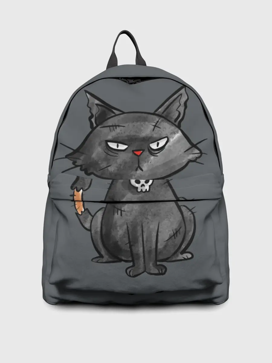 Рюкзак джинсовый / Кот бедолага