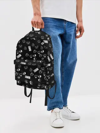 Рюкзак джинсовый / BTS BT21 STICKERS