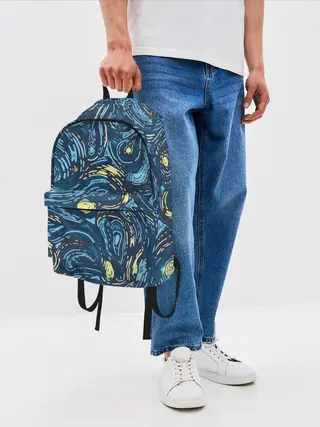 Рюкзак джинсовый / Ван Гог. Звездная Ночь