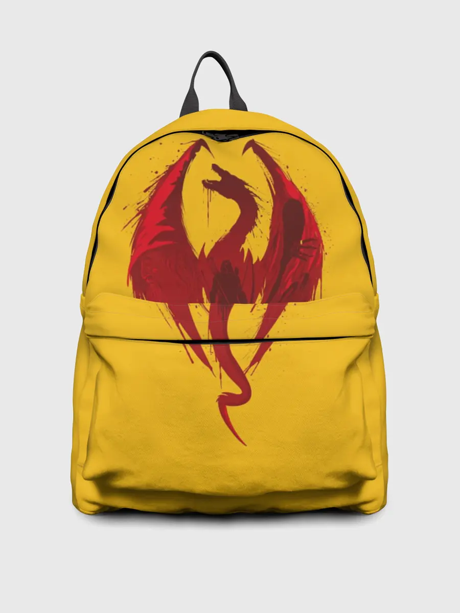 Рюкзак джинсовый / Красный Дракон