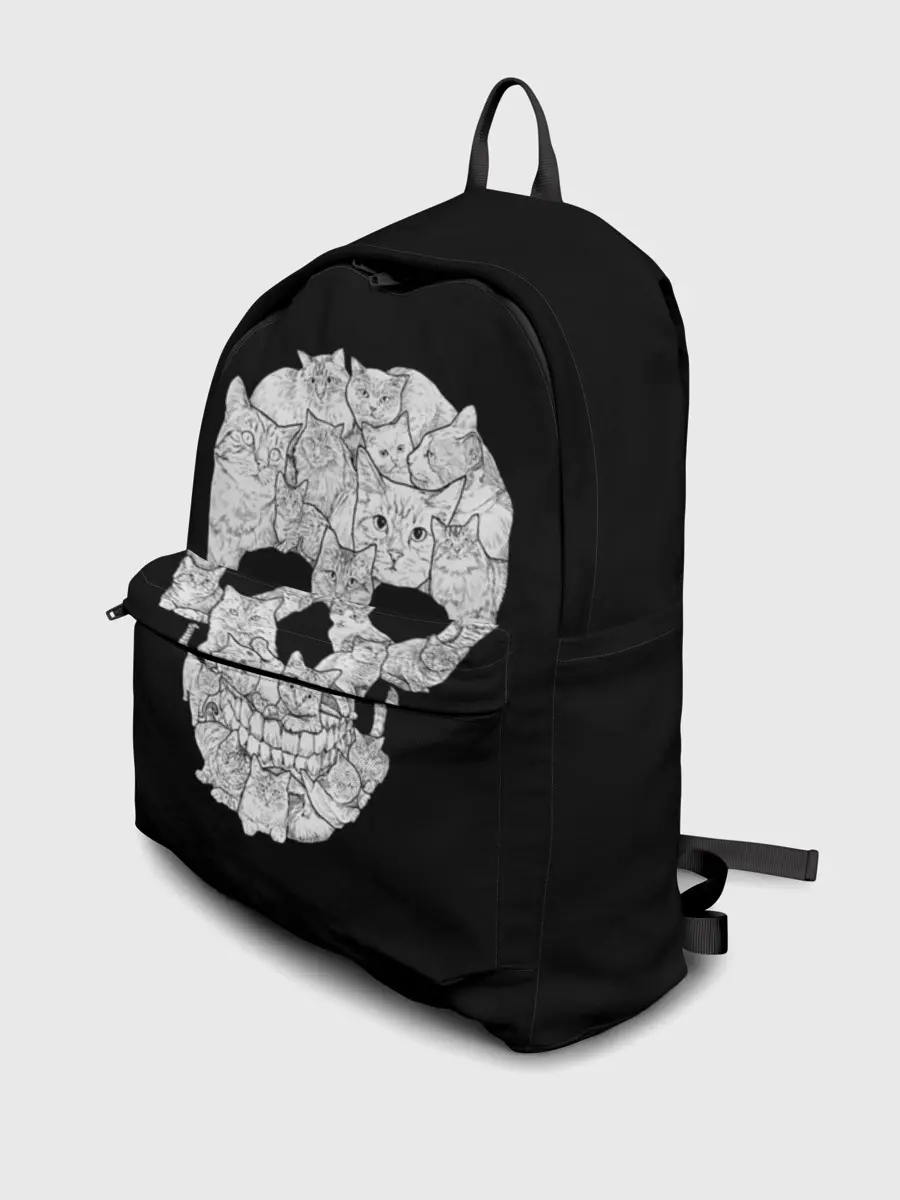 Рюкзак джинсовый / Sketchy Cat Skull