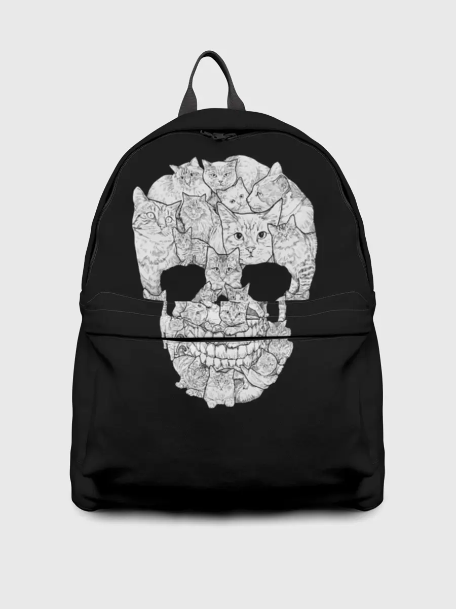 Рюкзак джинсовый / Sketchy Cat Skull