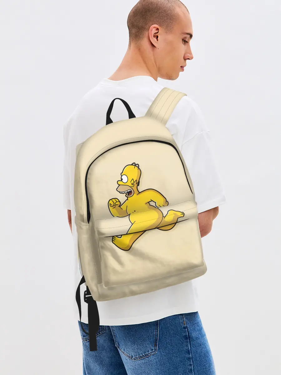 Рюкзак джинсовый / Гомер на Пробежке