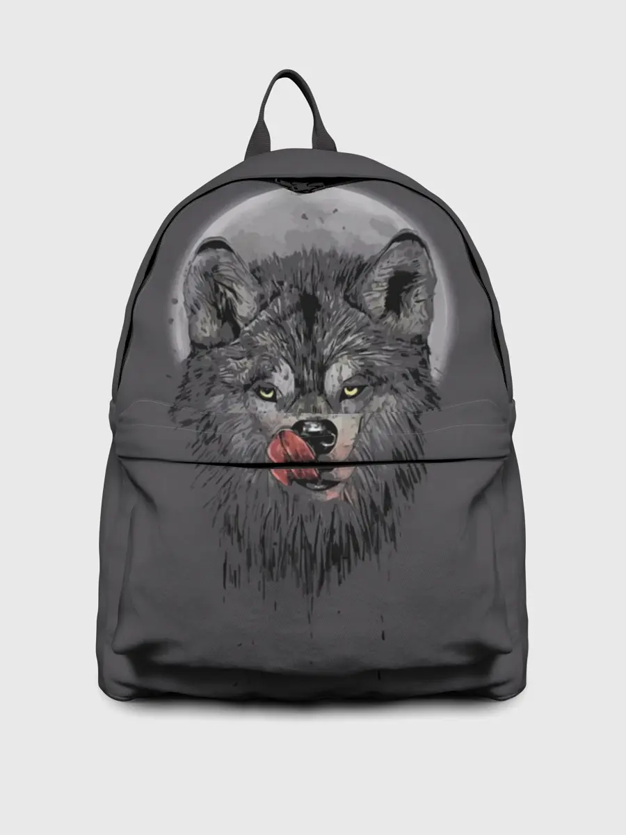 Рюкзак джинсовый / Волк Облизывается