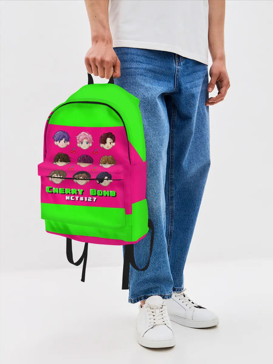 Рюкзак джинсовый / NCT 127. Cherry Bomb