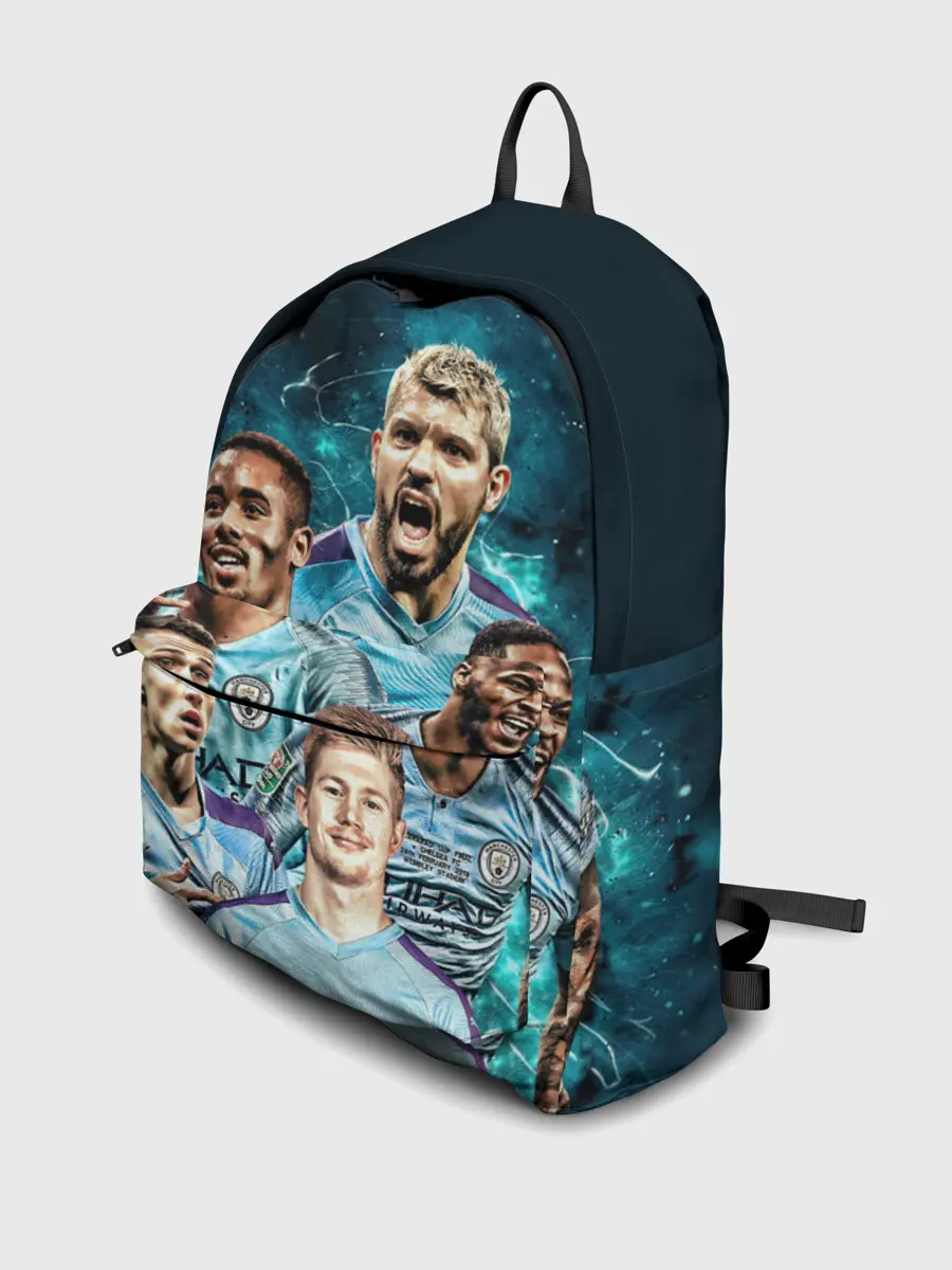 Рюкзак джинсовый / Манчестер Сити Серхио Агуэро