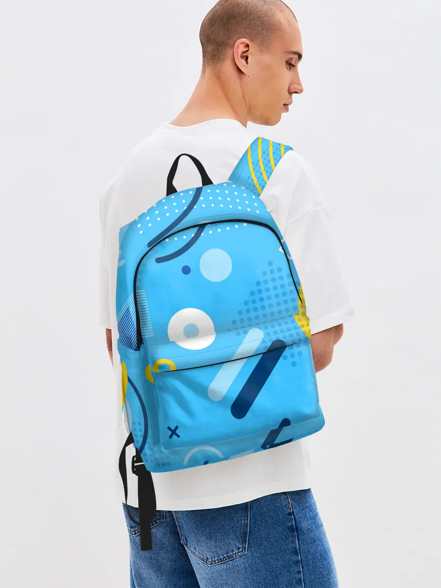 Рюкзак джинсовый / Геометрические фигуры