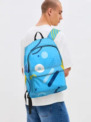 Рюкзак джинсовый / Геометрические фигуры