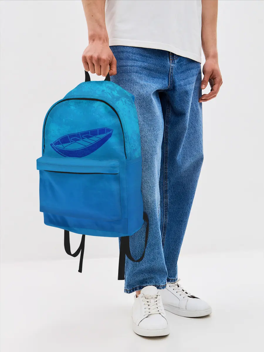 Рюкзак джинсовый / Одинокая Лодка