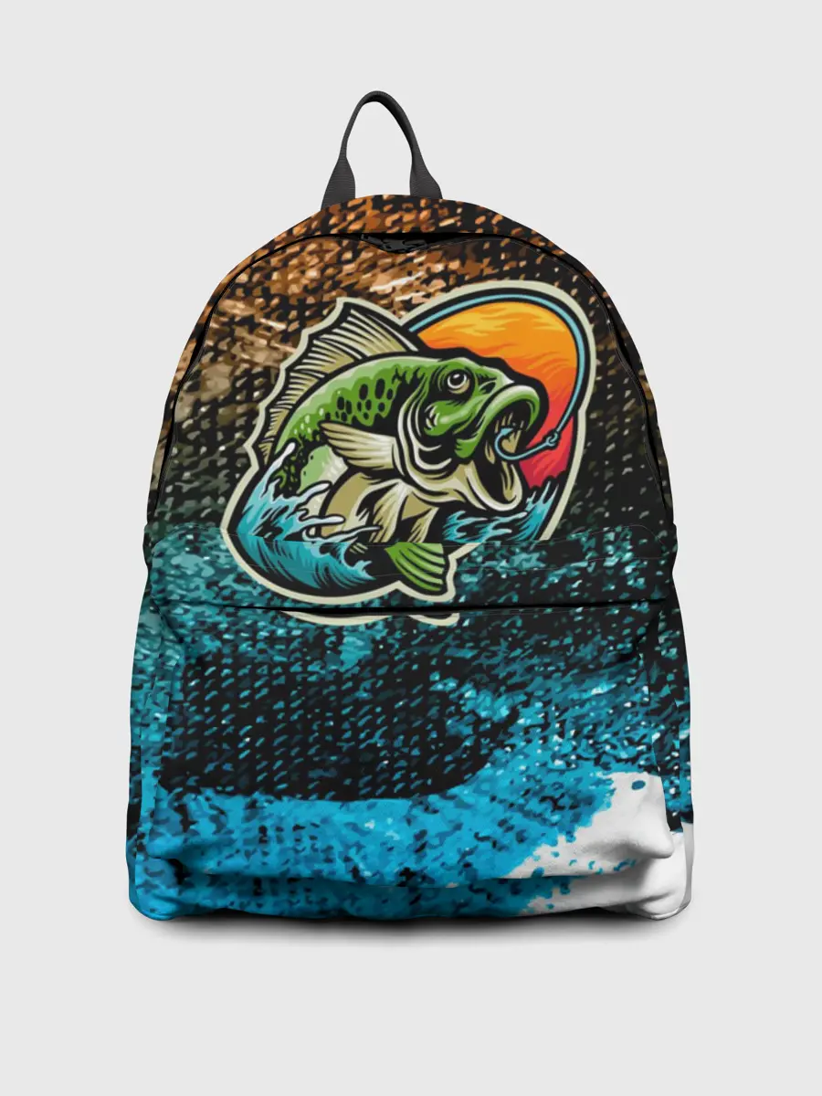 Рюкзак джинсовый / Рыба на крючке