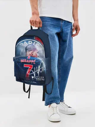 Рюкзак джинсовый / Килиан Мбаппе, PSG