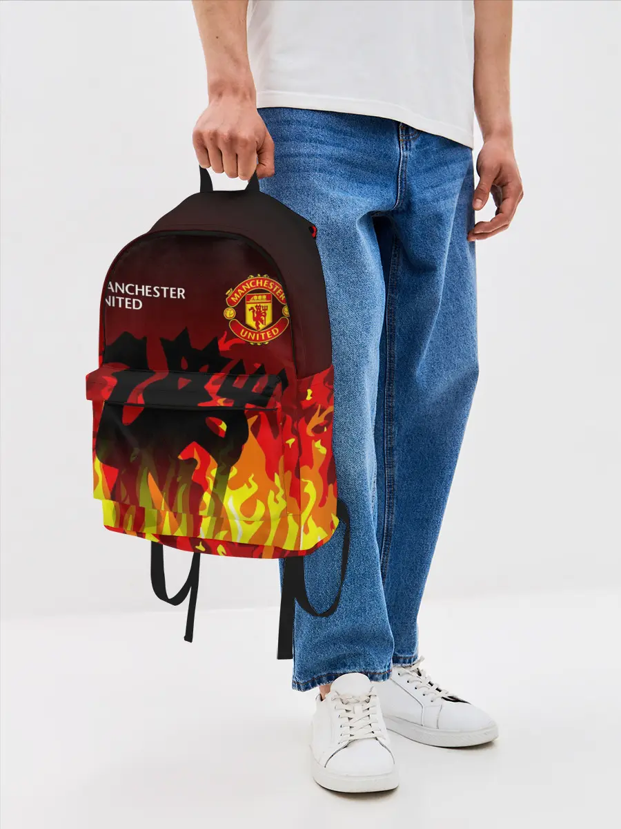 Рюкзак джинсовый / MANCHESTER UNITED / ДЬЯВОЛ