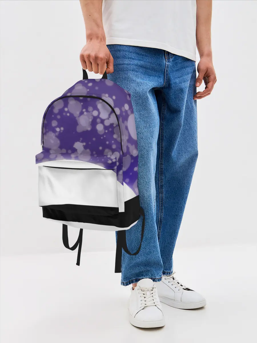 Рюкзак джинсовый / одинокое дерево в ночи