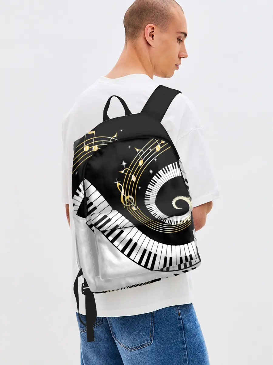 Рюкзак джинсовый / МУЗЫКАЛЬНЫЙ УЗОР