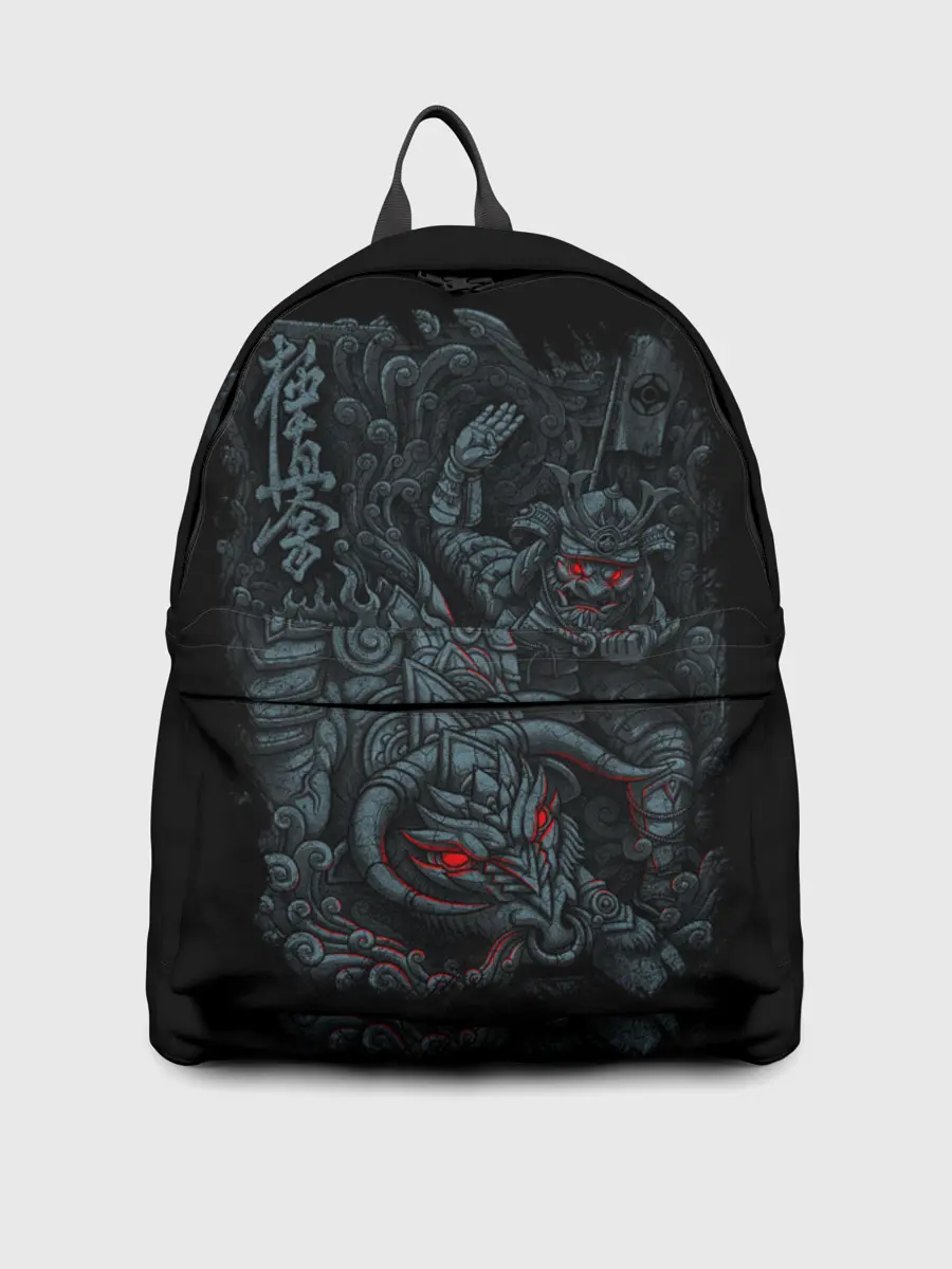 Рюкзак джинсовый / САМУРАЙ УКРОЩАЕТ БЫКА