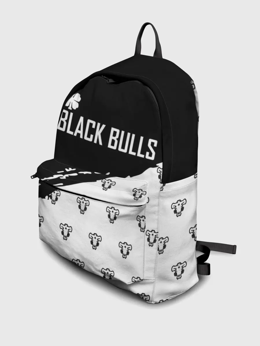 Рюкзак джинсовый / Черные быки | Чёрный клевер