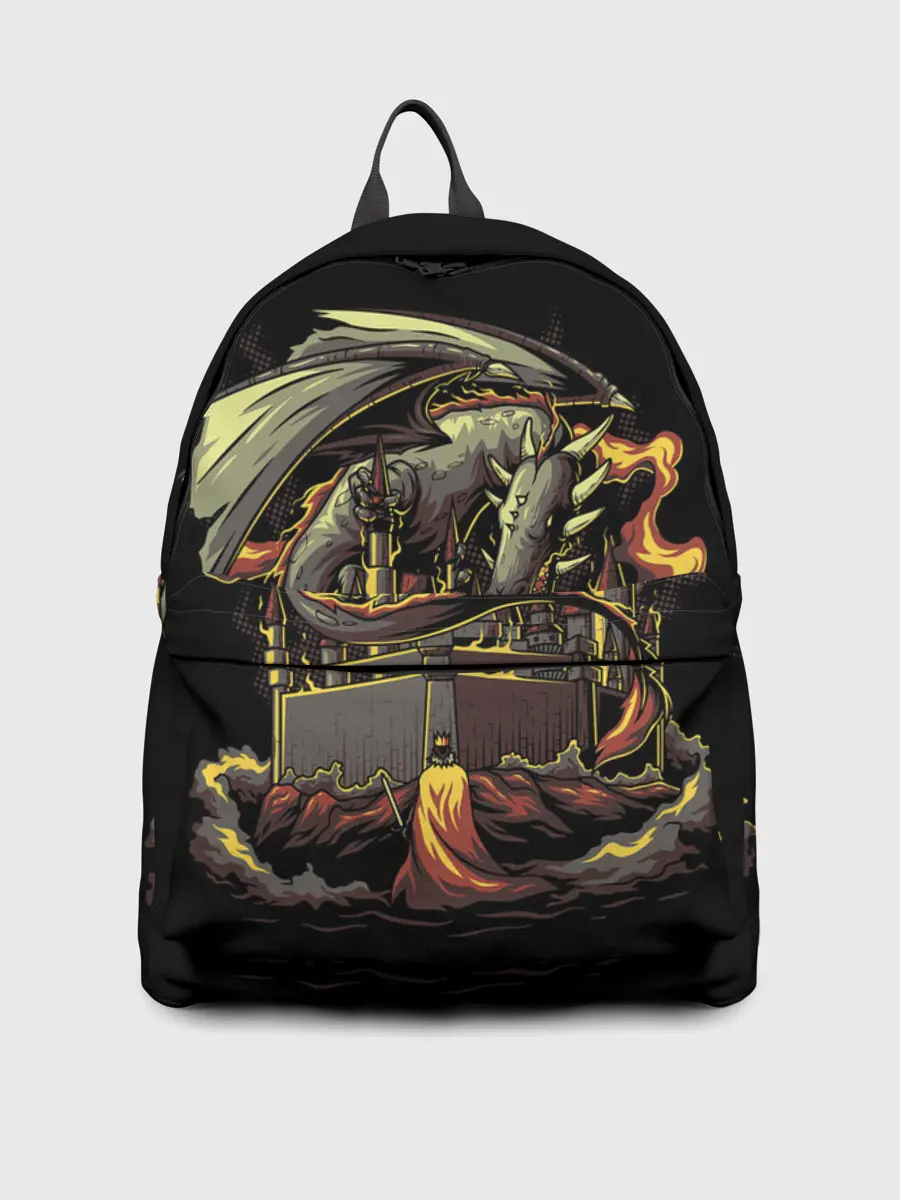 Рюкзак джинсовый / БИТВА С ДРАКОНОМ