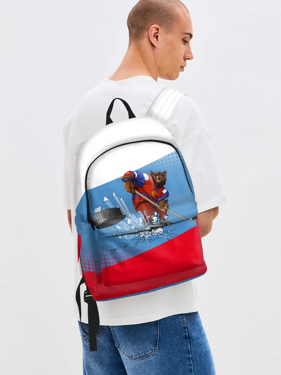 Рюкзак джинсовый / Русский хоккей