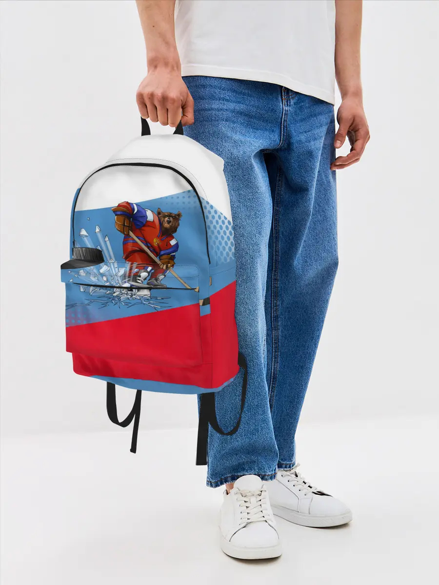 Рюкзак джинсовый / Русский хоккей
