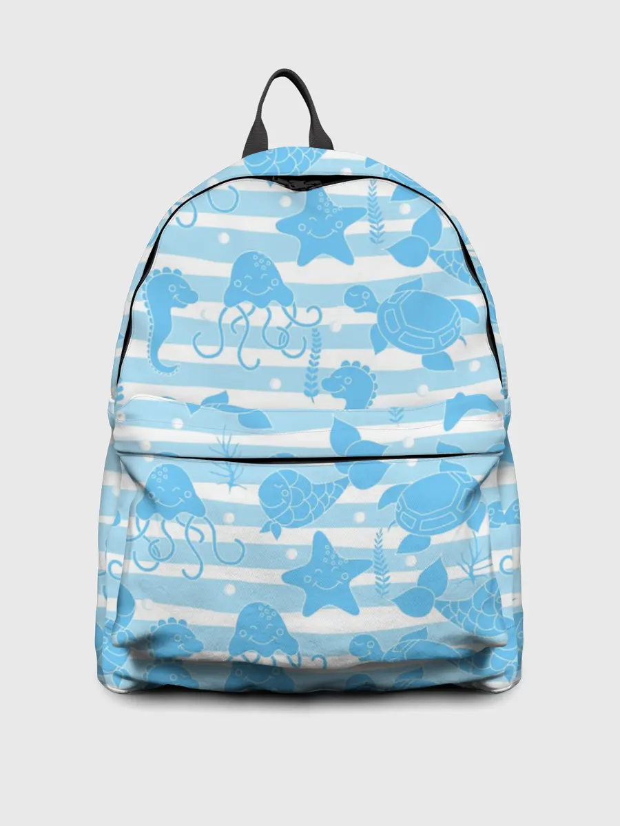 Рюкзак джинсовый / Морские жители